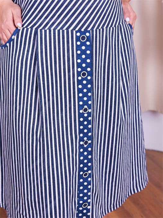 208ХР2979 Платье женское КРАСНАЯ ВЕТКА, хлопок, отрезное по талии - фото 783137