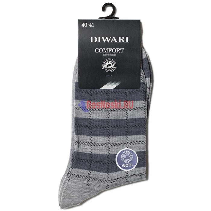 16С-86СП-051 Носки мужские DIWARI, "Comfort", шерсть, с рисунком - фото 213994