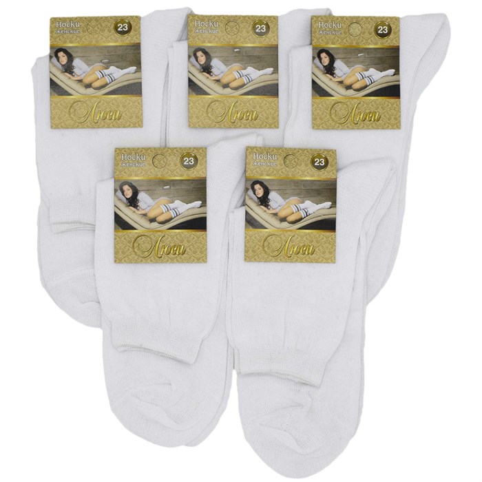 Ж2 Носки женские КАРАВАН, "Люси", хлопок, гладкие, однотонные - фото 400436