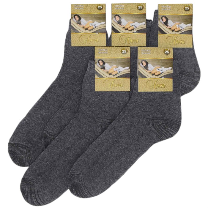 Ж2 Носки женские КАРАВАН, "Люси", хлопок, гладкие, однотонные - фото 400439