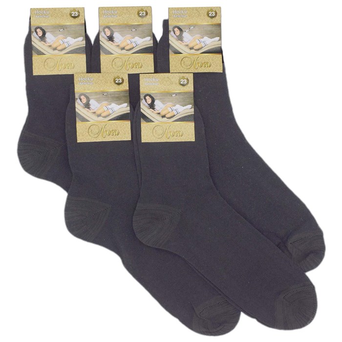 Ж2 Носки женские КАРАВАН, "Люси", хлопок, гладкие, однотонные - фото 400441