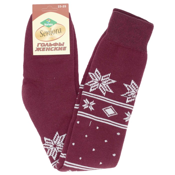 ЖГ-1 Гольфы женские SENIORA, шерсть, махровые, с рисунком - фото 756594