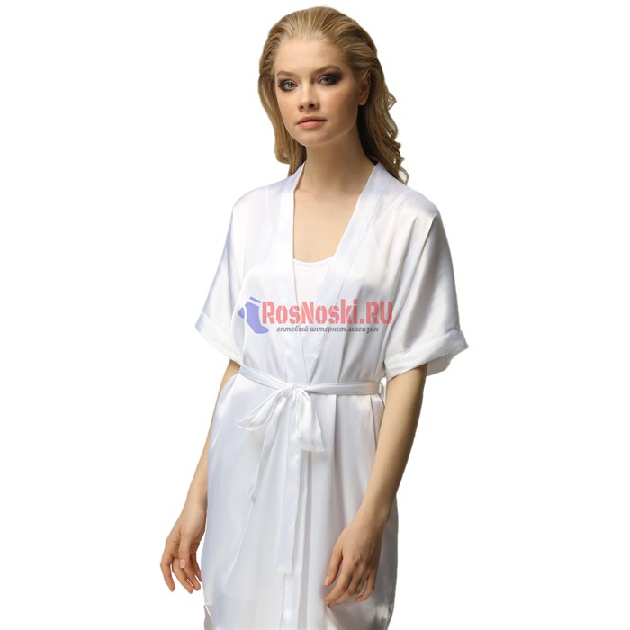 Халат женский MARBIN LINGERIE, шёлковый, однотонный - фото 764890