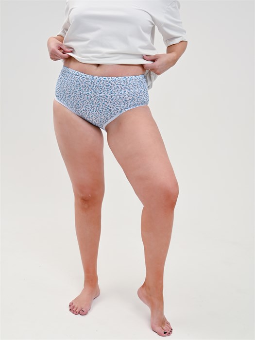 Трусы женские бабушкины, жатка, хлопок, с принтом - фото 778659