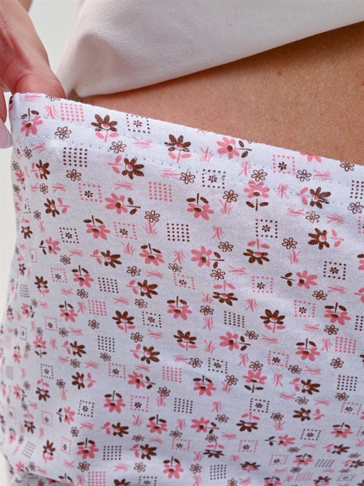 Панталоны женские АМТЕКС, хлопок (хб - 100%), длинные, в цветочек, великан - фото 778704