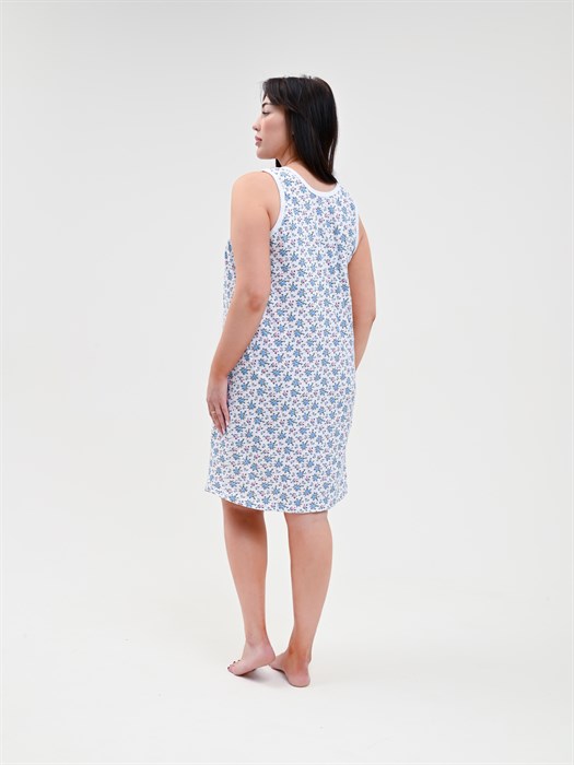 Сорочка женская АМТЕКС, бабушкина майка, хлопок (хб - 100%), в цветочек, великан - фото 778784