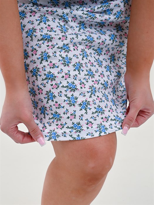 Сорочка женская АМТЕКС, бабушкина майка, хлопок (хб - 100%), в цветочек, великан - фото 778788