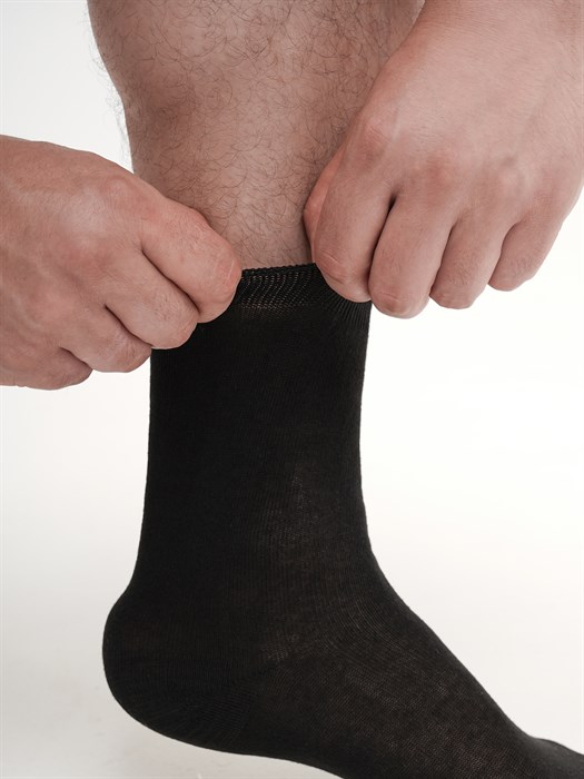 Б-1 Носки мужские КАРАВАН, бамбук, гладкие, однотонные - фото 778823