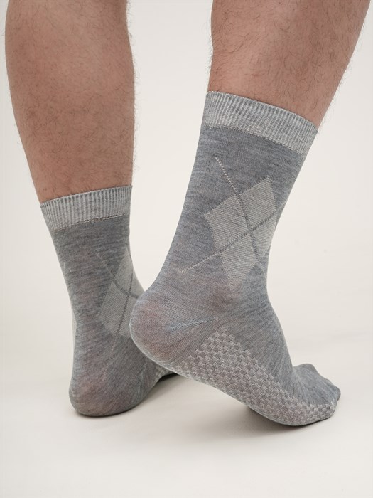 520 Носки мужские БАЙВЭЙ, хлопок, с массажным эффектом - фото 778864