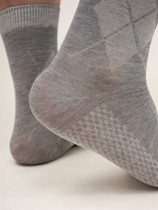 520 Носки мужские БАЙВЭЙ, хлопок, с массажным эффектом - фото 778870