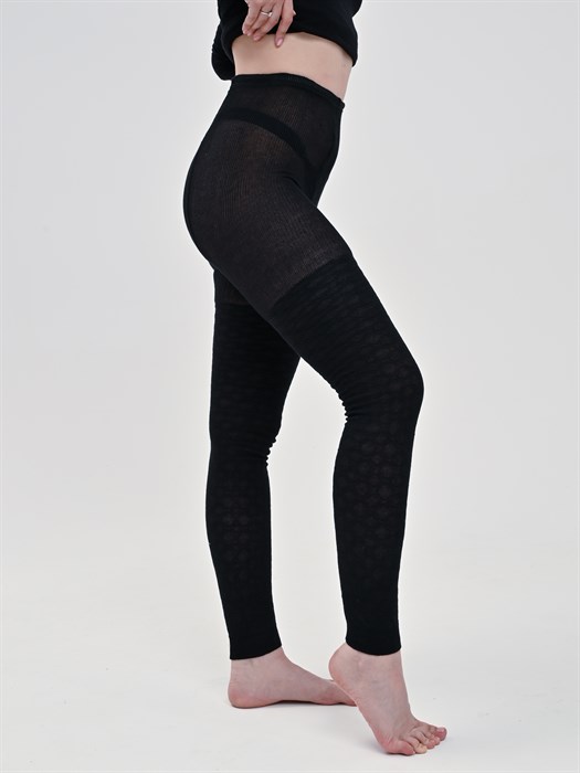 С-23 Рейтузы женские ДЕЛИКА, хлопок, ажурные, на резинке - фото 780146