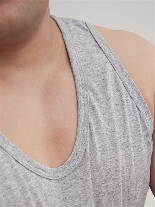 Майка мужская АМТЕКС, хлопок (хб - 100%), однотонная, тонкие лямки, великан - фото 785663