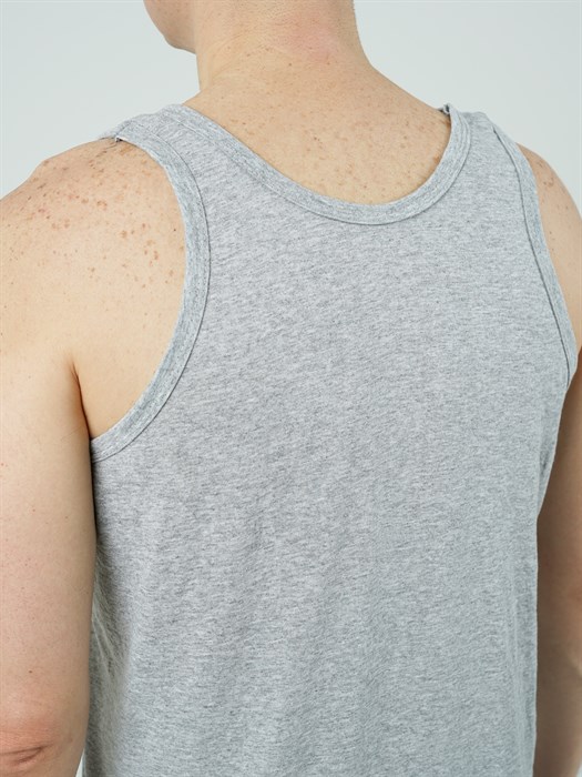 Майка мужская АМТЕКС, хлопок (хб - 100%), однотонная, тонкие лямки - фото 785728