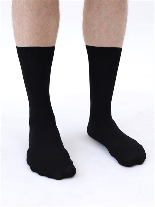 М 370/2 Носки мужские RUSOCKS, модал, высокие, гладкие, однотонные - фото 786561