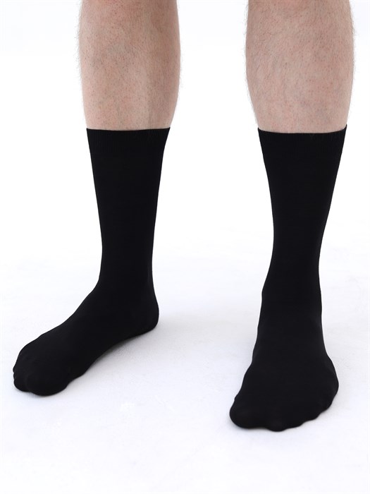 М 370/2 Носки мужские RUSOCKS, модал, высокие, гладкие, однотонные - фото 786562