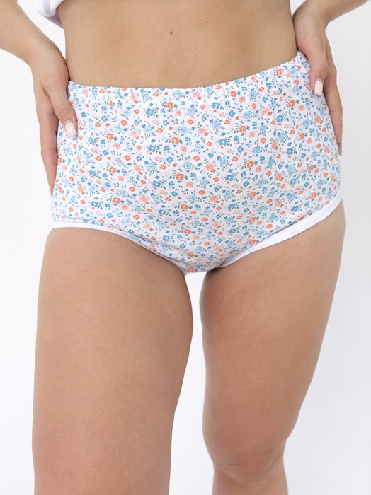 Трусы женские АМТЕКС, хлопок (хб - 100%), кулирка, в цветочек, великан - фото 786622