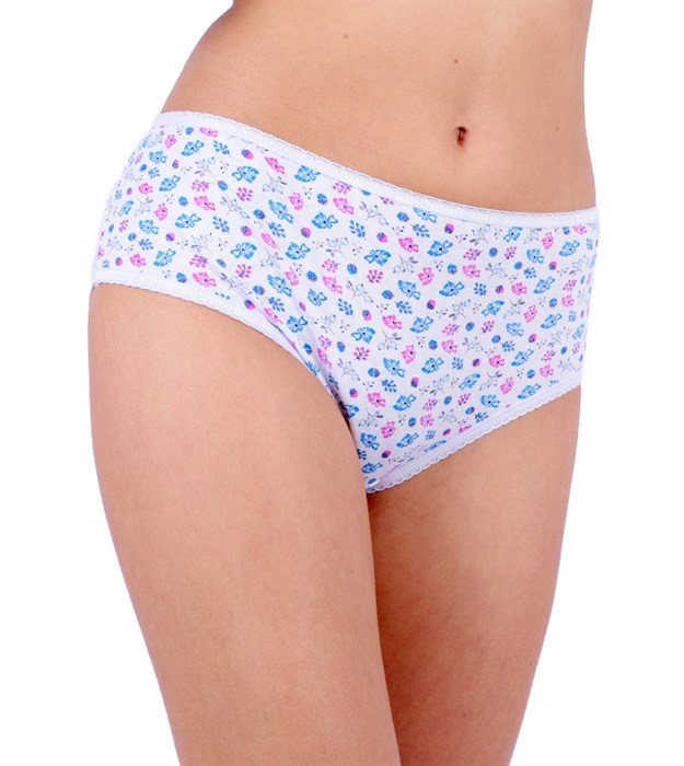 257ХР 1112 Трусы женские КРАСНАЯ ВЕТКА, слипы, хлопок, высокие, с рисунком - фото 786757