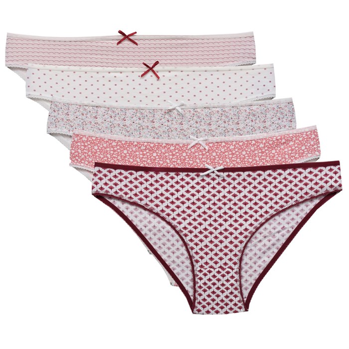 17679 Комплект женских трусов NICOLETTA, слипы, хлопок, с рисунком - фото 786910