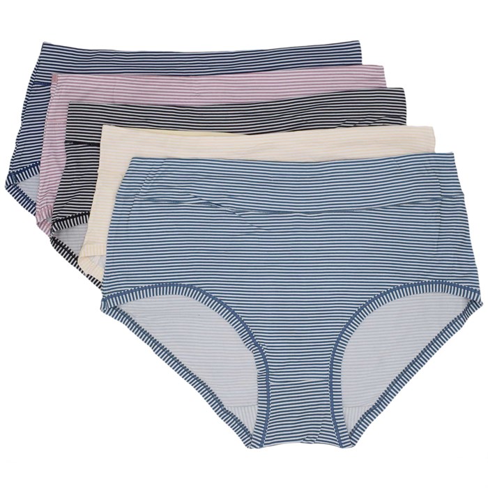 926 Комплект женских трусов, слипы, бамбук, с рисунком, гиганты - фото 787006