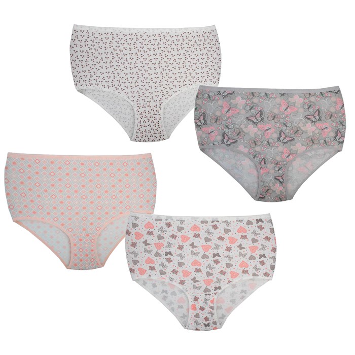 110258 Комплект женских трусов NICOLETTA, слипы, хлопок, большие размеры - фото 787025