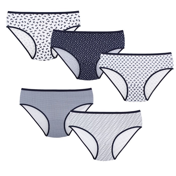 28367 Комплект женских трусов NICOLETTA, слипы, хлопок, с рисунком - фото 787028