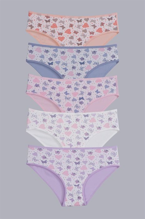 124227 Комплект женских трусов NICOLETTA, слипы, хлопок, с рисунком - фото 787030