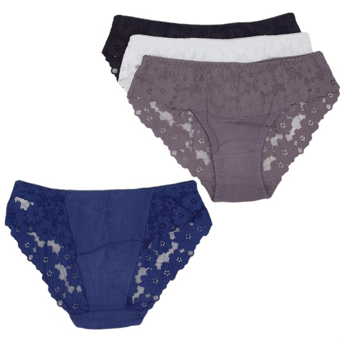 Т9002 Трусы женские AIYITU, слипы, хлопок, с кружевом - фото 787075