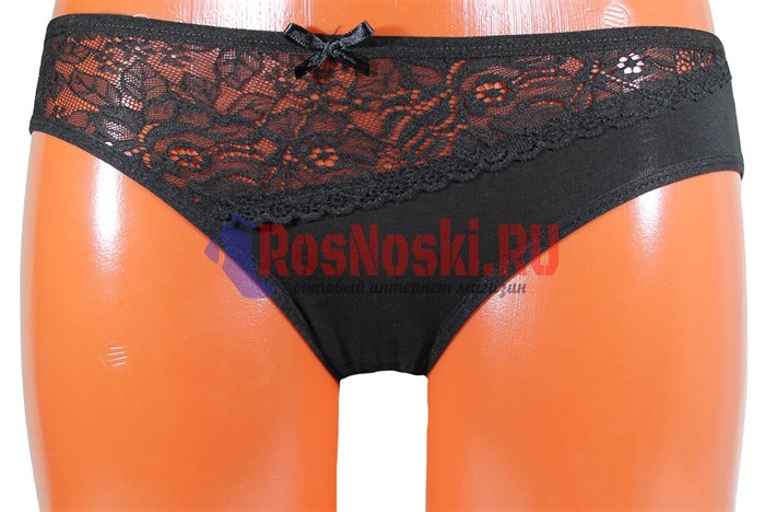 63214 Комплект женских трусов NICOLETTA, слипы, хлопок, с кружевной вставкой - фото 787255