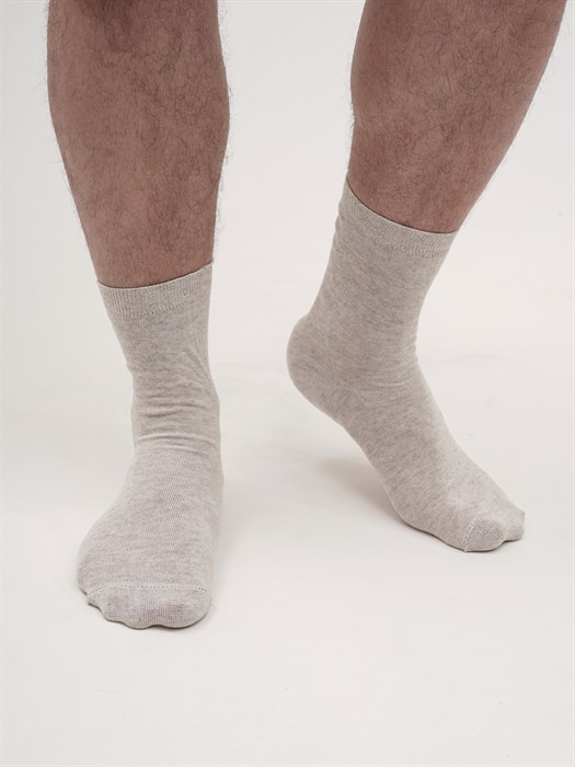 Д-3н Носки мужские КАРАВАН, "Лён", гладкие, однотонные - фото 787281