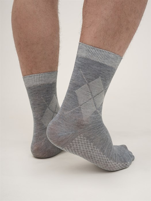 520 Носки мужские БАЙВЭЙ, хлопок, с массажным эффектом - фото 787364