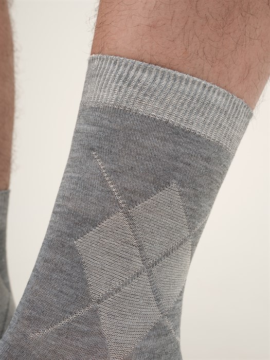 520 Носки мужские БАЙВЭЙ, хлопок, с массажным эффектом - фото 787366