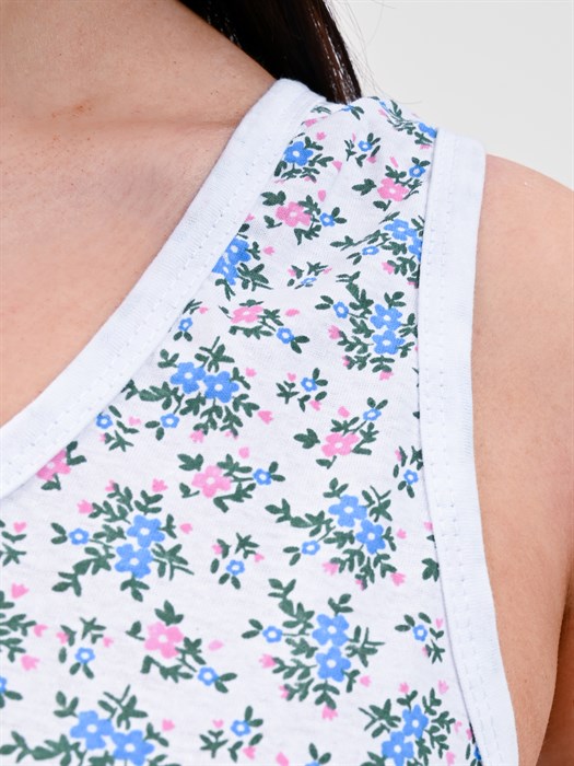 Сорочка женская АМТЕКС, бабушкина майка, хлопок (хб - 100%), в цветочек, великан - фото 787578