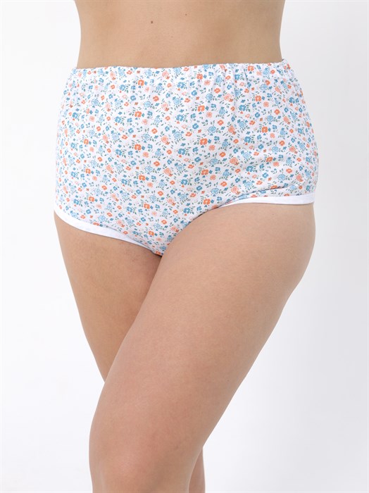Трусы женские АМТЕКС, хлопок (хб - 100%), кулирка, в цветочек, великан - фото 787657