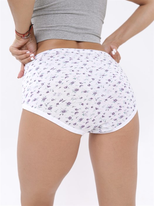 Трусы женские АМТЕКС, хлопок (хб - 100%), кулирка, в цветочек - фото 787671