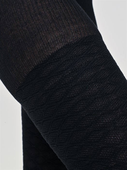 С-23 Рейтузы женские ДЕЛИКА, хлопок, ажурные, на резинке - фото 787749