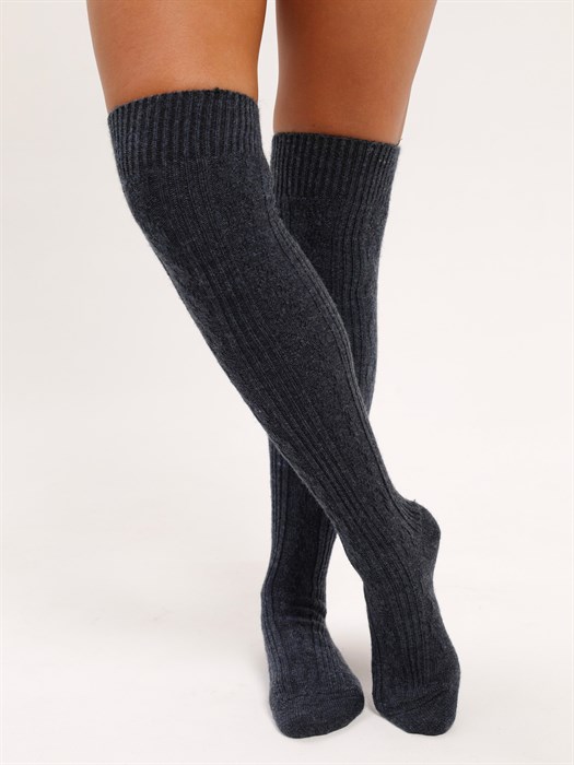 Ж156 Чулки женские RUSOCKS, полушерсть, рельефные, однотонные - фото 787858