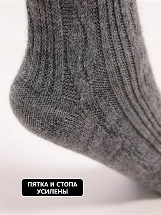 Ж156 Чулки женские RUSOCKS, полушерсть, рельефные, однотонные - фото 787864