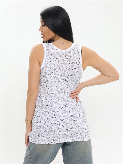 Короткая бабушкина ночная майка АМТЕКС, хлопок (хб - 100%), в цветочек - фото 787887