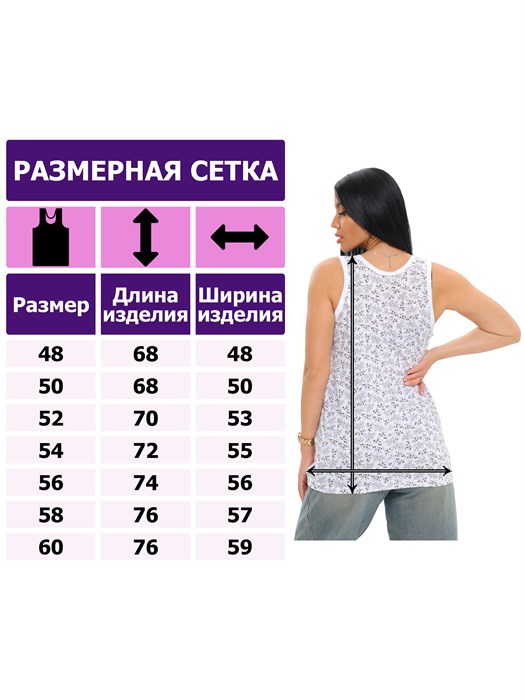 Короткая бабушкина ночная майка АМТЕКС, хлопок (хб - 100%), в цветочек - фото 787902