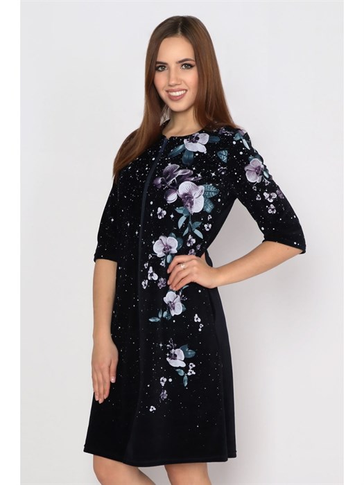 Халат женский MARGO, "Дева", кулирка, на молнии, с принтом - фото 788045