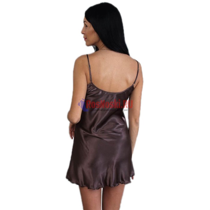 2712 Сорочка женская FELISSE, атласная, кружевная вставка сверху - фото 788094