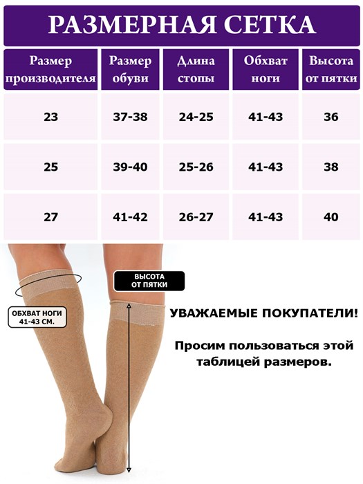 Гольфы женские KLASSIK SOCKS, бабушкины, хлопок с полиамидом - фото 788292