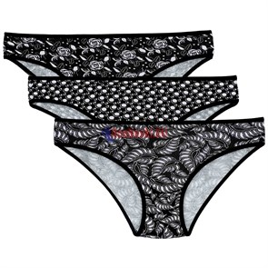 83143 Комплект женских трусов NICOLETTA, слипы, хлопок, с рисунком