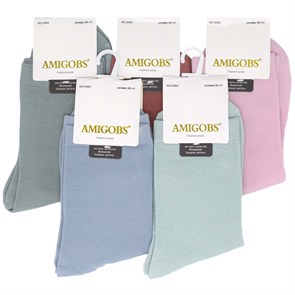 9363 Набор носков женских AMIGOBS, хлопок, однотонные