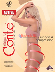 Колготки женские CONTE ELEGANT Active 40, с моделирующим эффектом