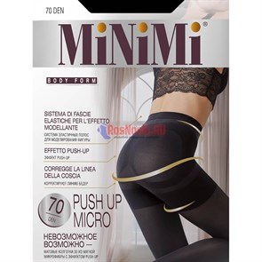 Колготки женские MiNiMi Push Up Micro 70, микрофибра, с плотными моделирующими шортиками