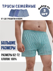 Трусы мужские АМТЕКС, семейные, хлопок (хб - 100%), свободные, великан
