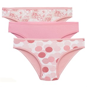 83244 Набор женских трусов NICOLETTA, слипы, хлопок, с рисунком