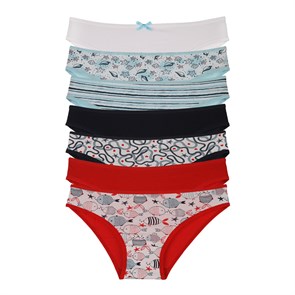 713030 Набор женских трусов NICOLETTA, слипы, хлопок, с рисунком, неделька