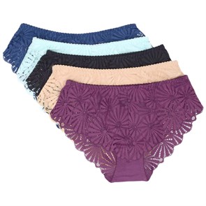 9378 Трусы женские DAIYINGYU, слипы, хлопок, с кружевом